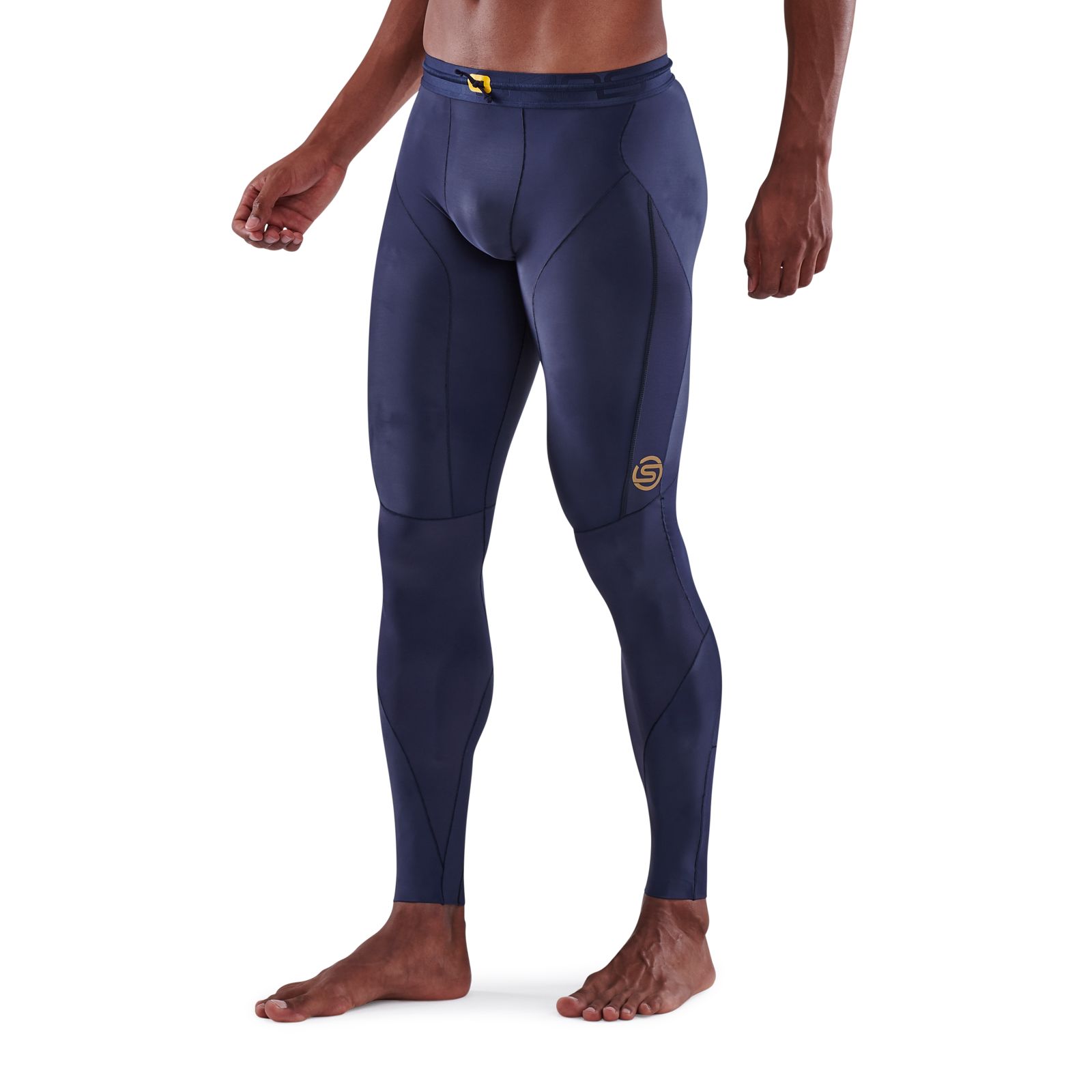 SKINS SERIES-5 MEN'S TRAVEL AND RECOVERY LONG TIGHTS NAVY BLUE - SKINS  Compression UK