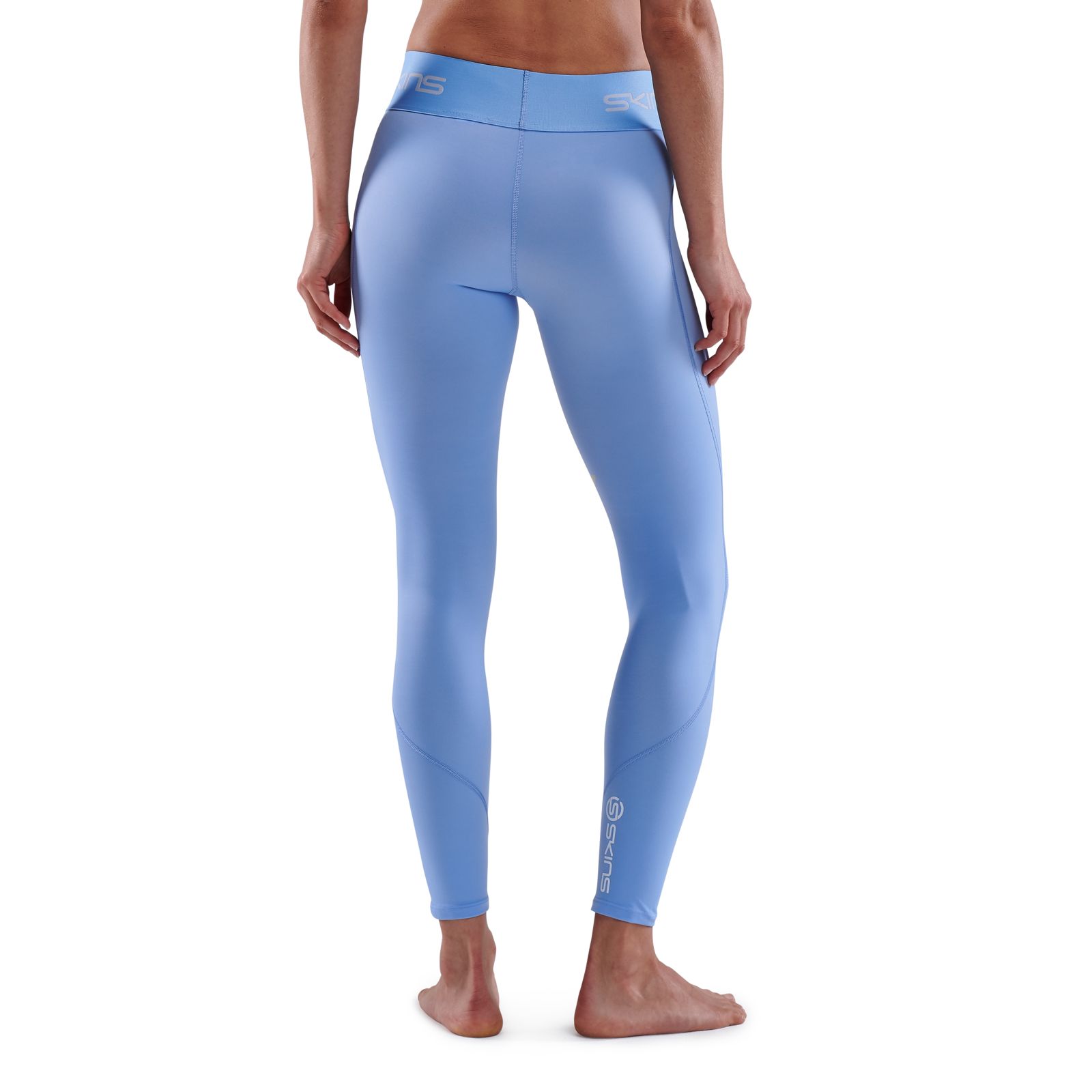 SKINS SERIES-1 YOUTH LONG TIGHTS SKY BLUE - SKINS Compression UK